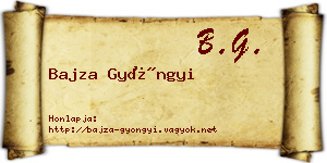Bajza Gyöngyi névjegykártya