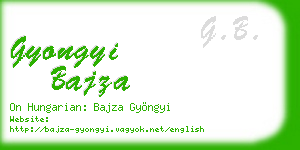 gyongyi bajza business card